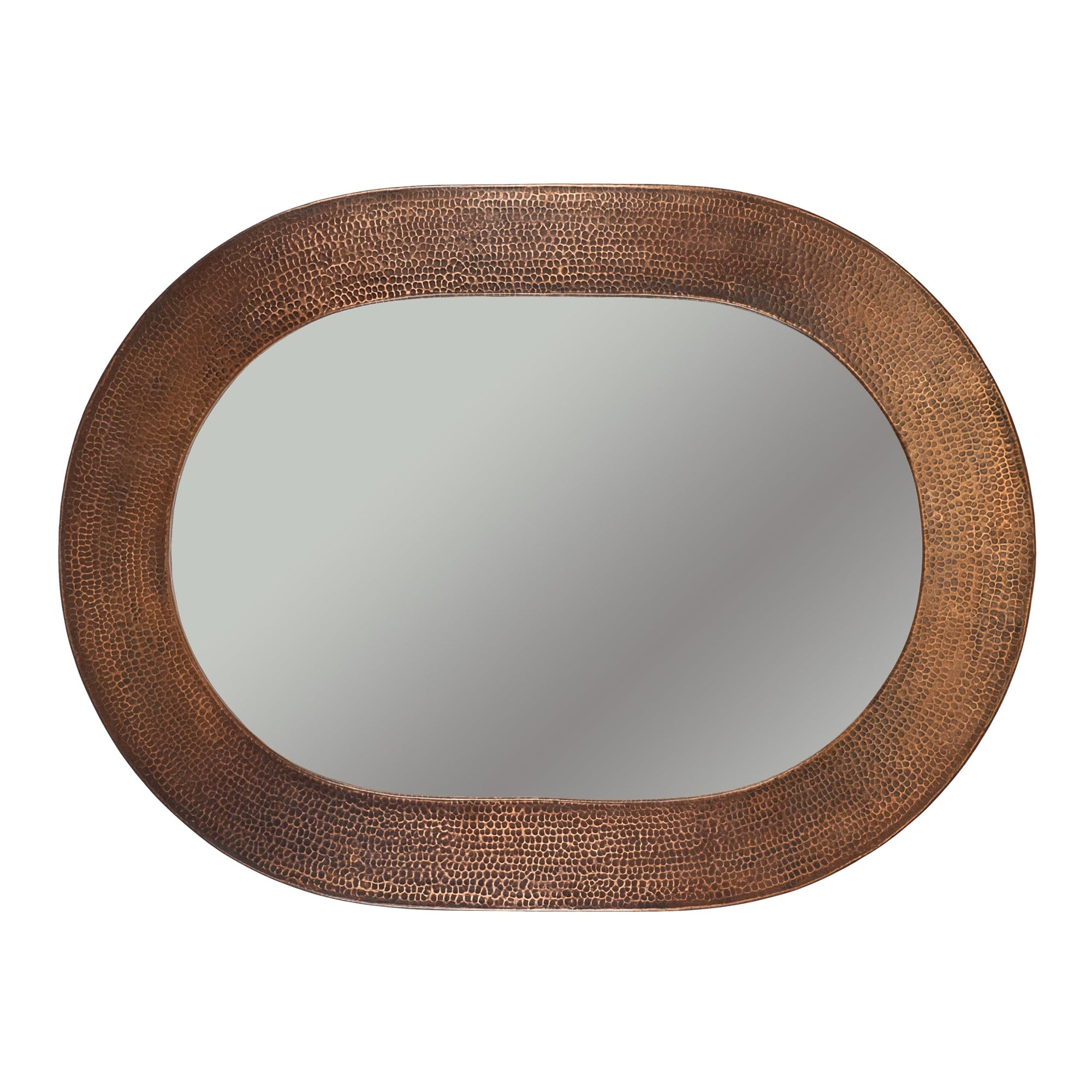 35" Hand Hammered Oval Mirror alt 0