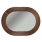 35" Hand Hammered Oval Mirror with Hand Forged Rivets alt 0