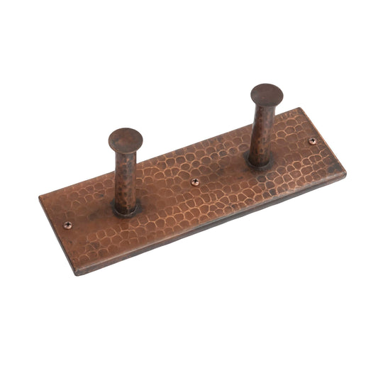 Hand Hammered Double Robe Hook alt 0