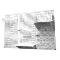 4' Metal Pegboard Standard Tool Storage Kit - White Toolboard & White Accessories alt 0