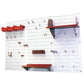 4' Metal Pegboard Standard Tool Storage Kit - White Toolboard & Red Accessories alt 0