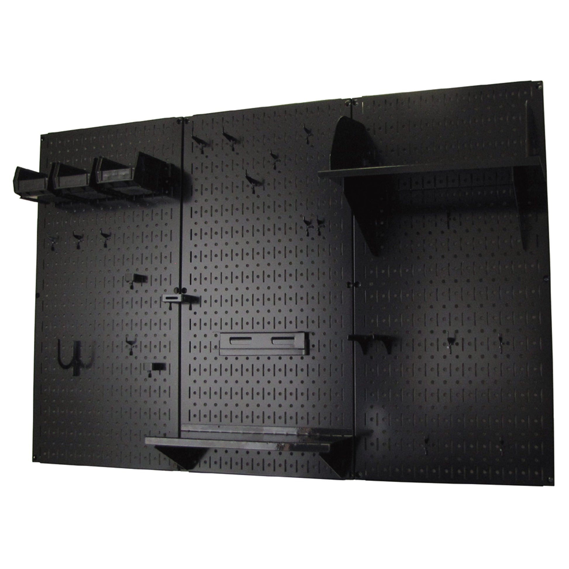 4' Metal Pegboard Standard Tool Storage Kit - Black Toolboard & Black Accessories alt 0