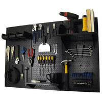 4' Metal Pegboard Standard Tool Storage Kit - Black Toolboard & Black Accessories alt 0