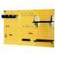 4' Metal Pegboard Standard Tool Storage Kit - Yellow Toolboard & Black Accessories alt 0