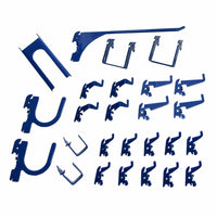 Slotted Metal Pegboard Hook Kit - Blue Toolboard Hooks alt 0