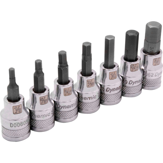 3/8" Drive 7pc SAE Standard Length Hex Socket Set, 1/8" - 3/8" alt 0