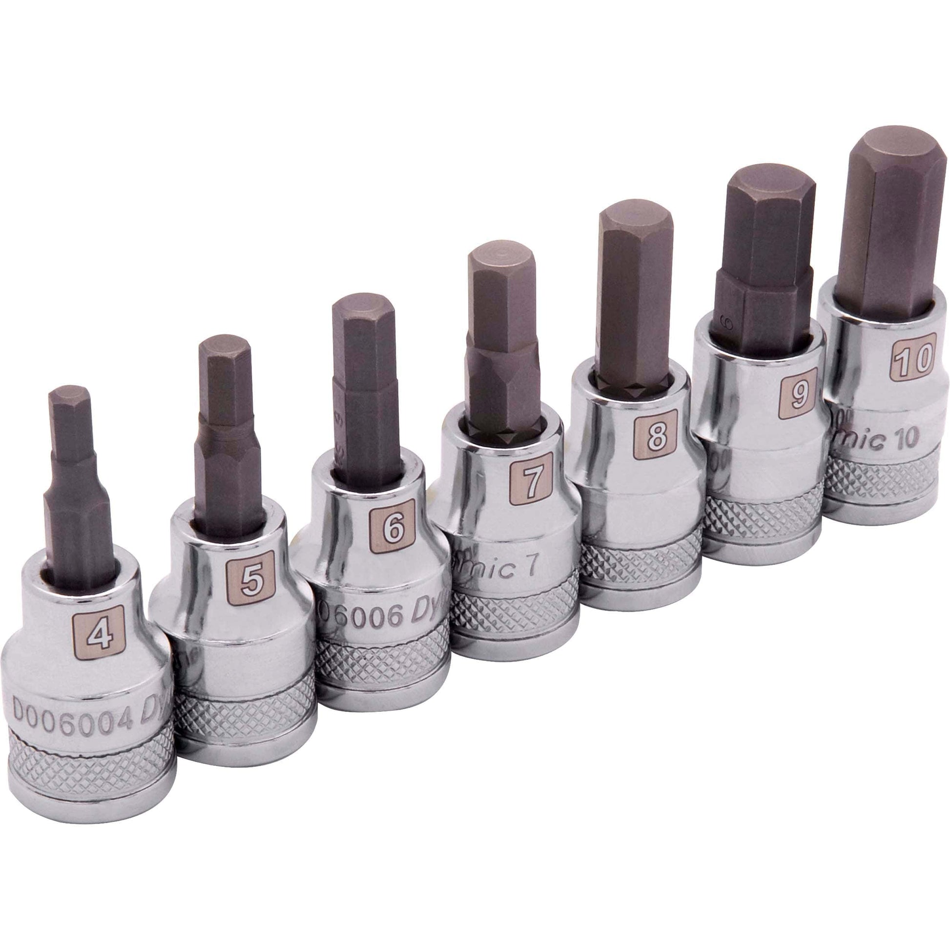 3/8" Drive 7pc Metric Standard Hex Socket Set, 4mm - 10mm alt 0