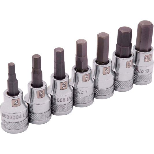 3/8" Drive 7pc Metric Standard Hex Socket Set, 4mm - 10mm alt 0