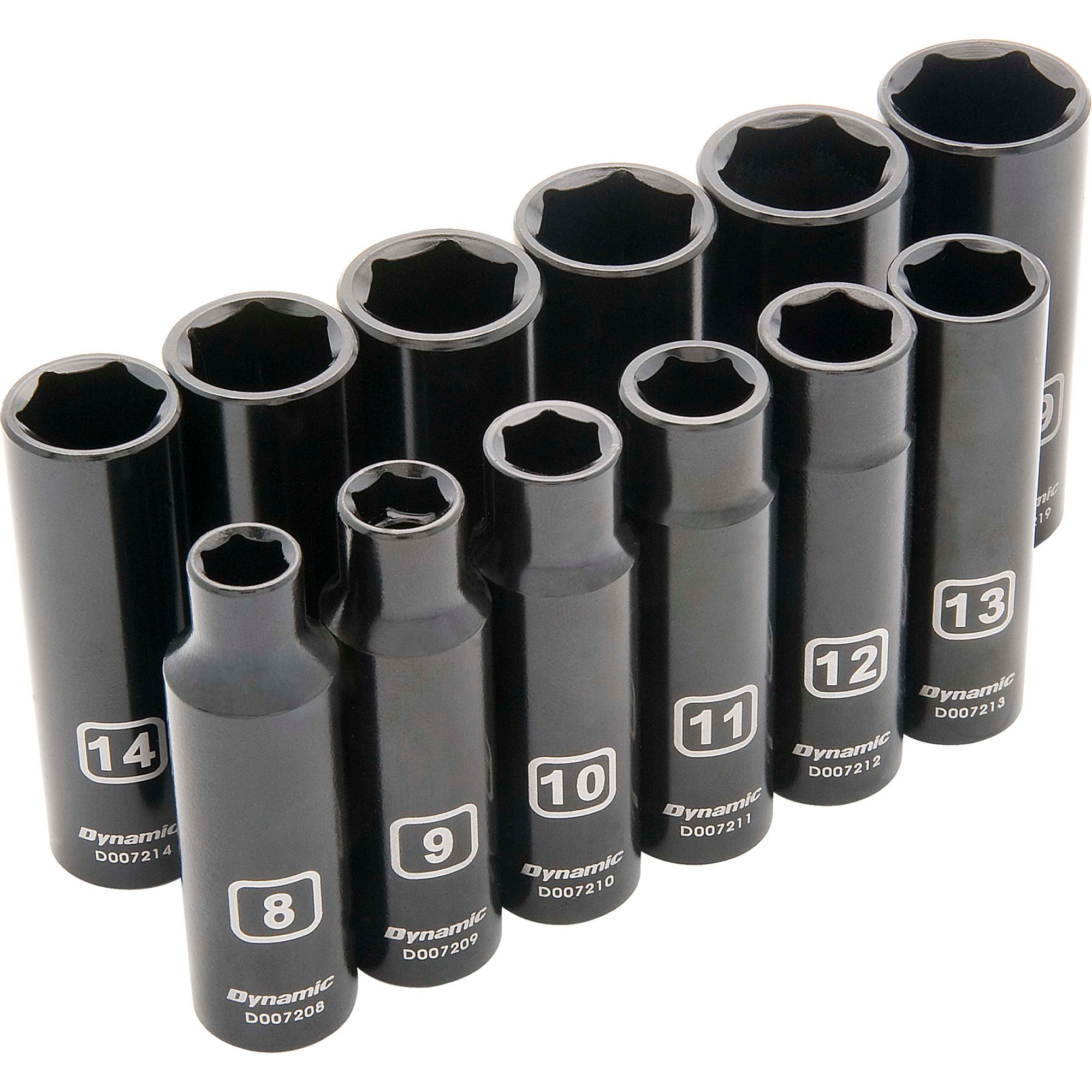 3/8" Drive 12pc 6-Point Metric Deep Impact Socket Set, 8mm - 19mm alt 0