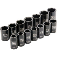 1/2" Drive 14pc 6-Point Standard Impact Metric Socket Set, 10mm - 23mm alt 0