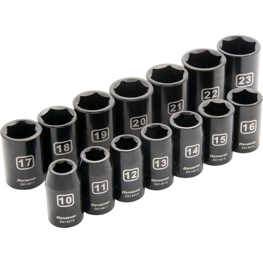 1/2" Drive 14pc 6-Point Standard Impact Metric Socket Set, 10mm - 23mm alt 0