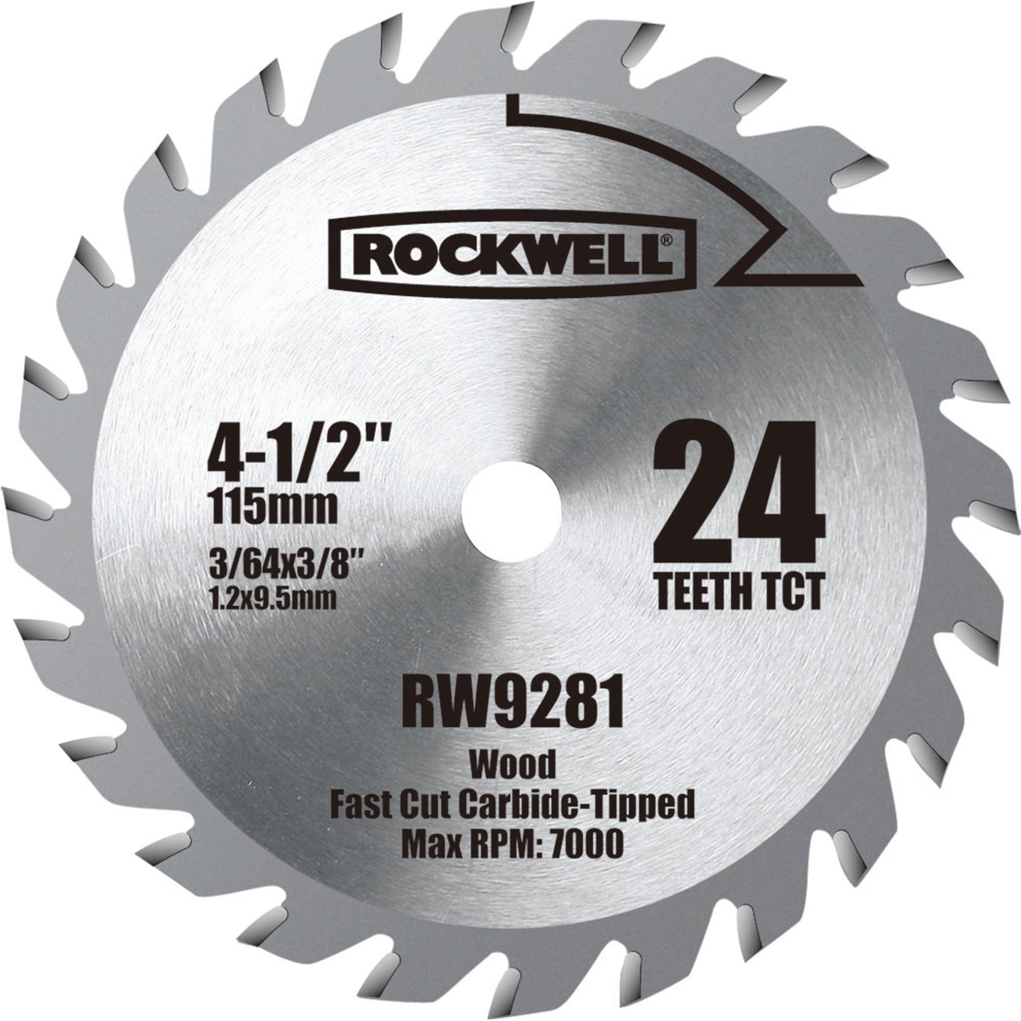 4-1/2" Compact TCT Circular Saw Blade, Model RW9281 alt 0