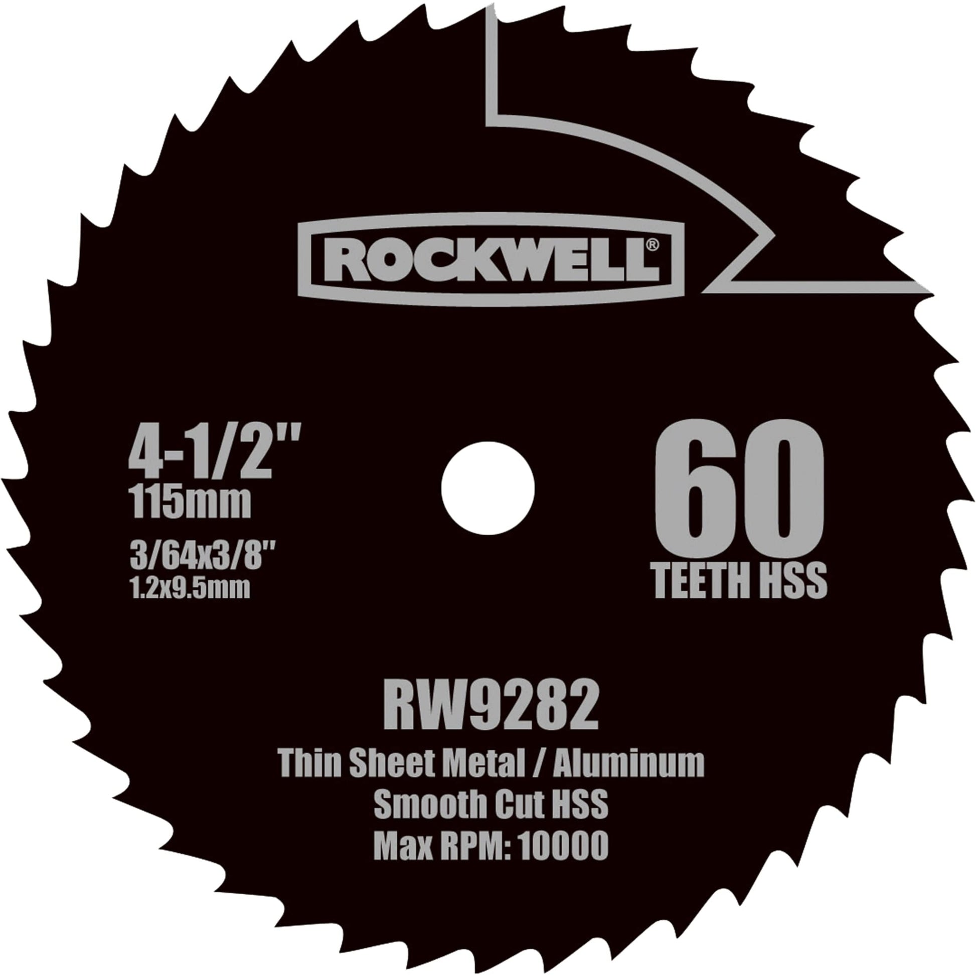4-1/2"  Compact HSS Circular Saw Blade, Model RW9282 alt 0
