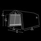Auto Shelter, 10' x 20' x 8', Peak Style Instant Garage, Sandstone alt 0