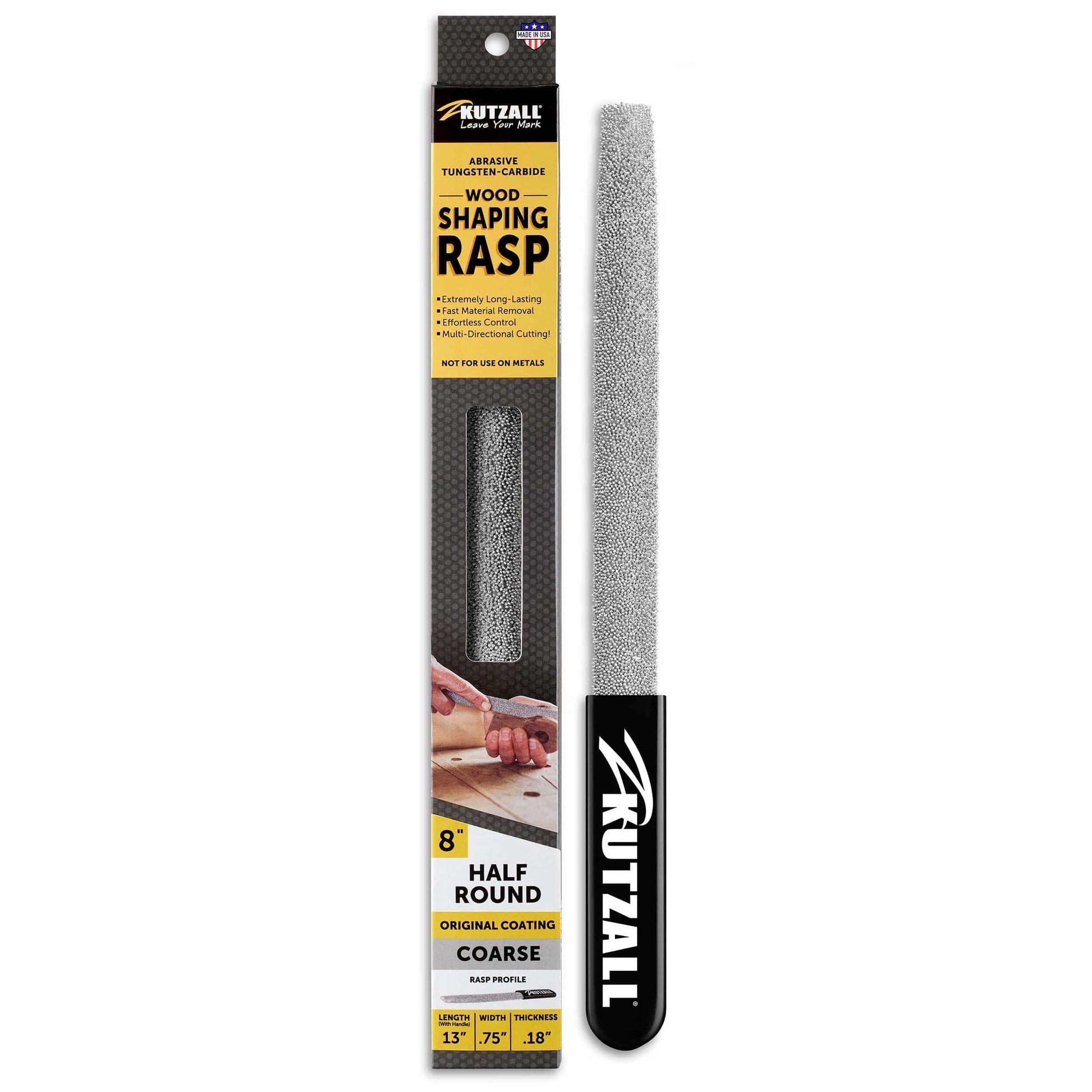 Original Half-Round Hand Rasp - 8" - Coarse alt 0