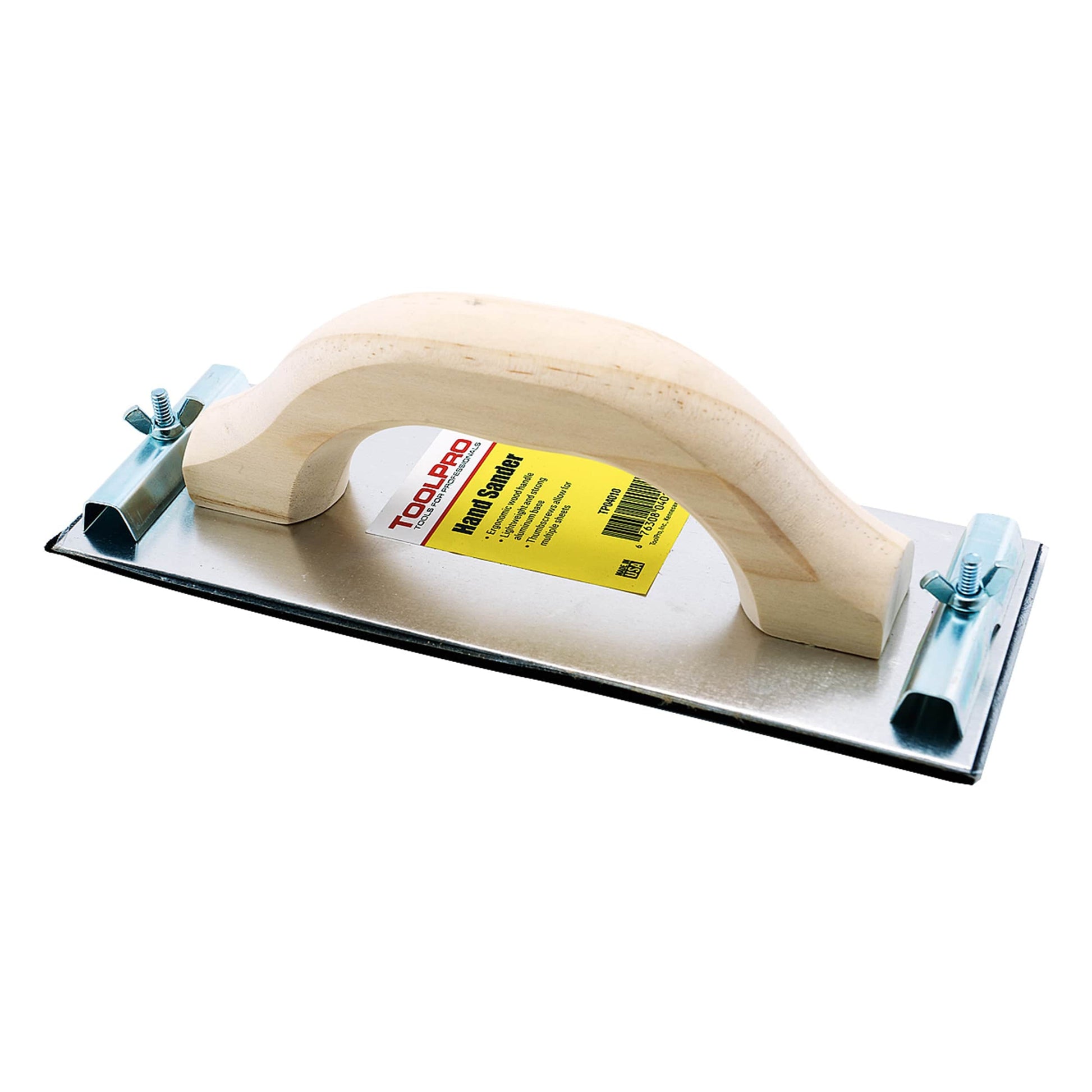 ToolPro Hand Sander, Aluminum, with Wood Handle alt 0