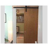 Barn Door Hardware Black Straight Strap 6'6" Rail alt 0