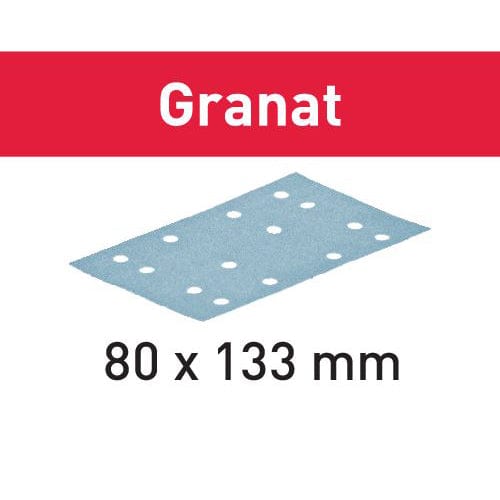 Abrasive Granat Sandpaper - 80x133 - P80 – 50 Pack alt 0
