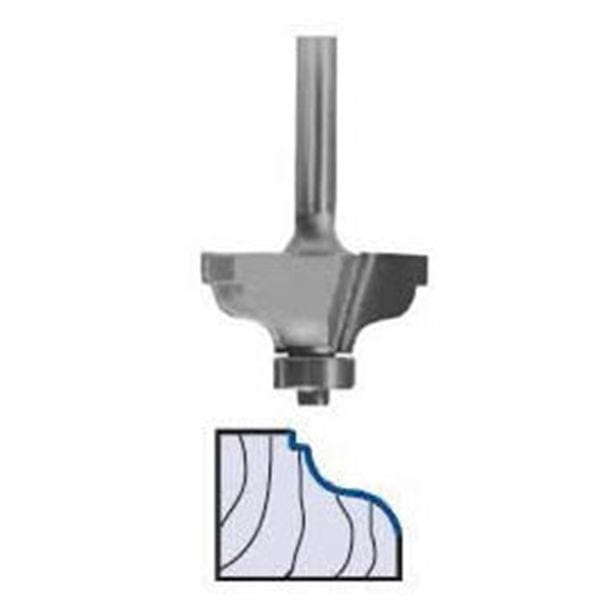 3214 Ogee Fillet Router Bit 1/4" SH 3/16" R 1-3/8" D X 5/8" CL X 2-1/8" OL alt 0