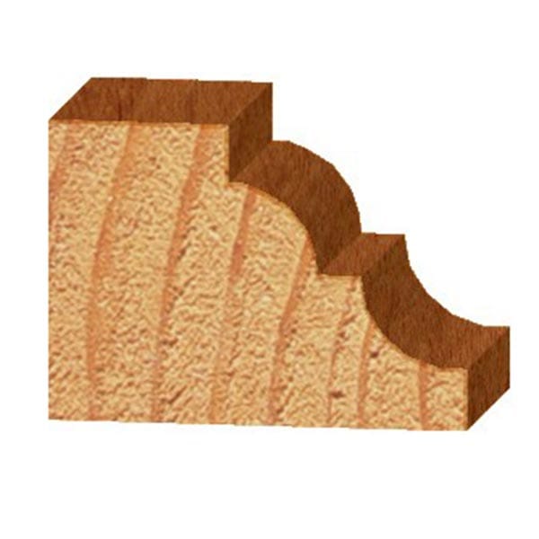 3234 Classical Pattern Router Bit 1/4" SH 3/16" R 1-1/2" D X 5/8" CL X 2-1/4" OL alt 0