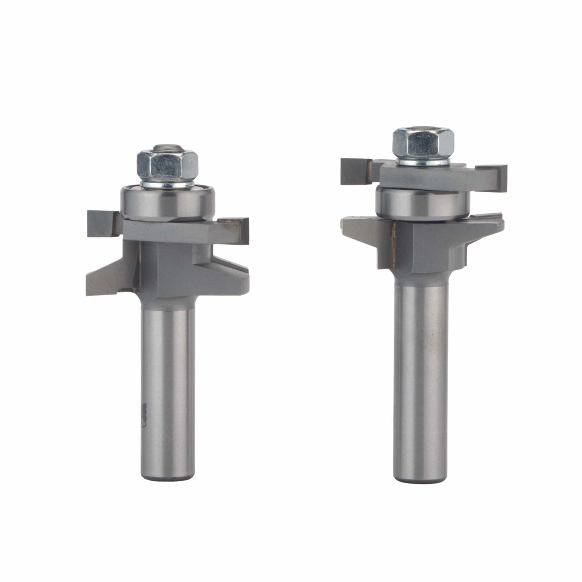 6004 2 Pc Straight Stile And Rail Door Router Bit Set 1-5/8" OD x 7/8" CL 1/2" SH alt 0