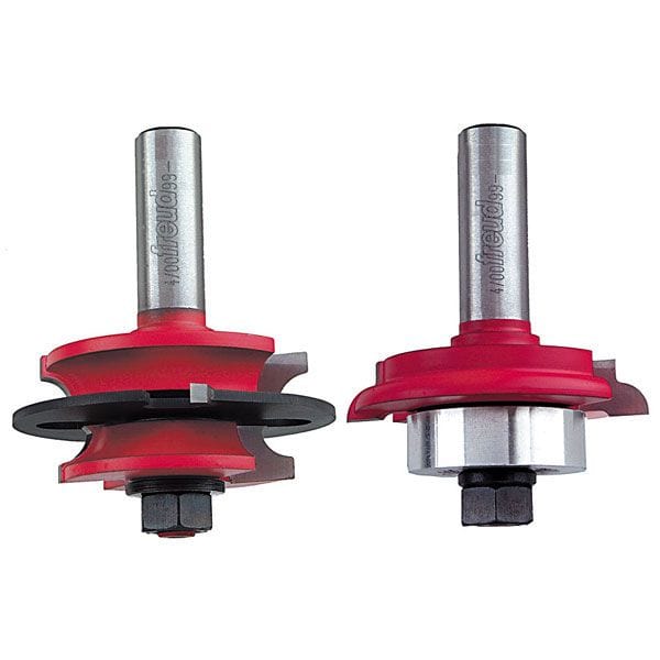 99-281 Recoverable Bead Glass Door Router Router Bit Set Ogee 1/2" Shank alt 0