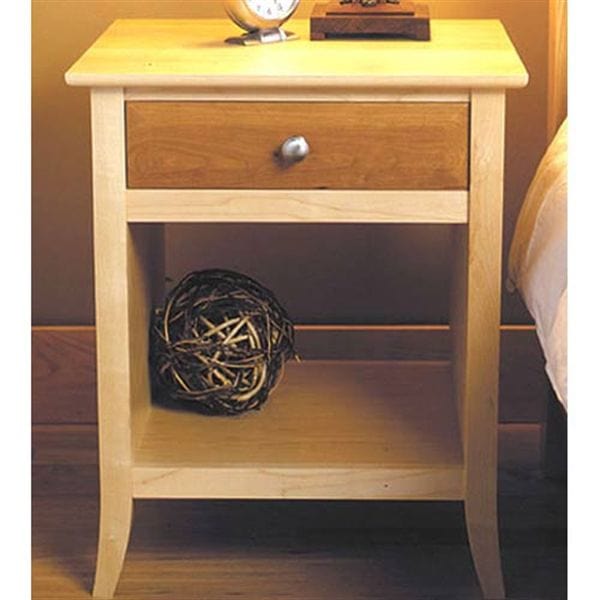 Woodworking Project Paper Plan to Build Maple & Cherry Nightstand alt 0