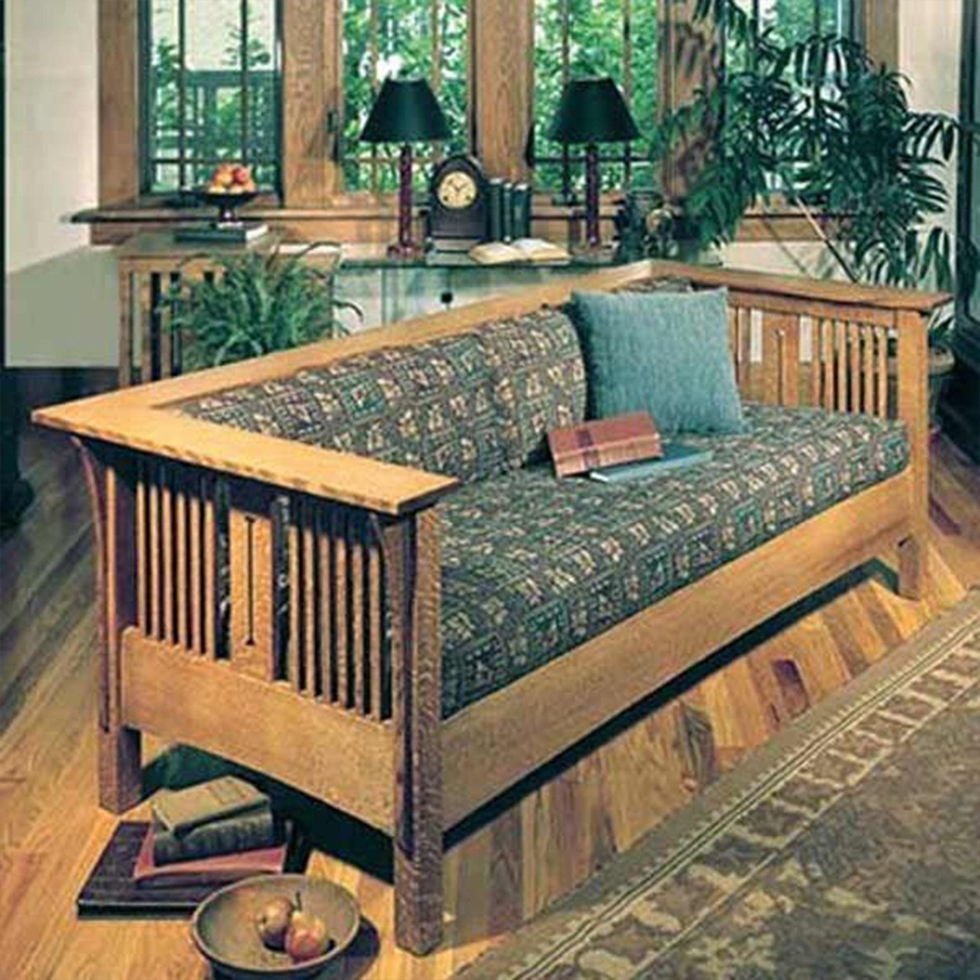 Downloadable Woodworking Project Plan to Build Arts and Crafts Mission Sofa and Chair alt 0