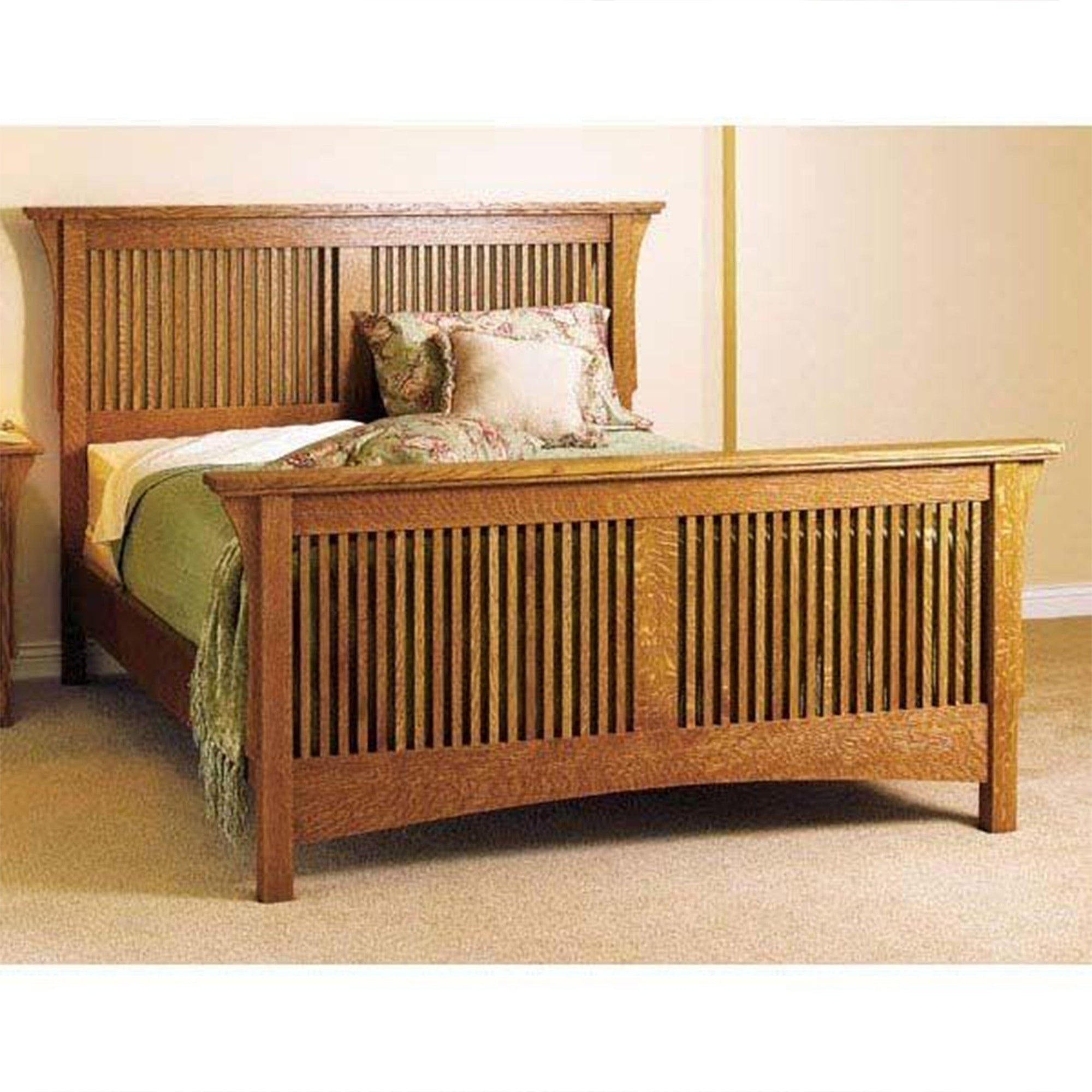 Downloadable Woodworking Project Plan to Build Arts & Crafts Bed alt 0