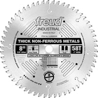 LU89M008 Industrial Thick Non-Ferrous Metal Blade, 8" diameter, 1/4" max thick, 5/8" arbor, 58 alt 0