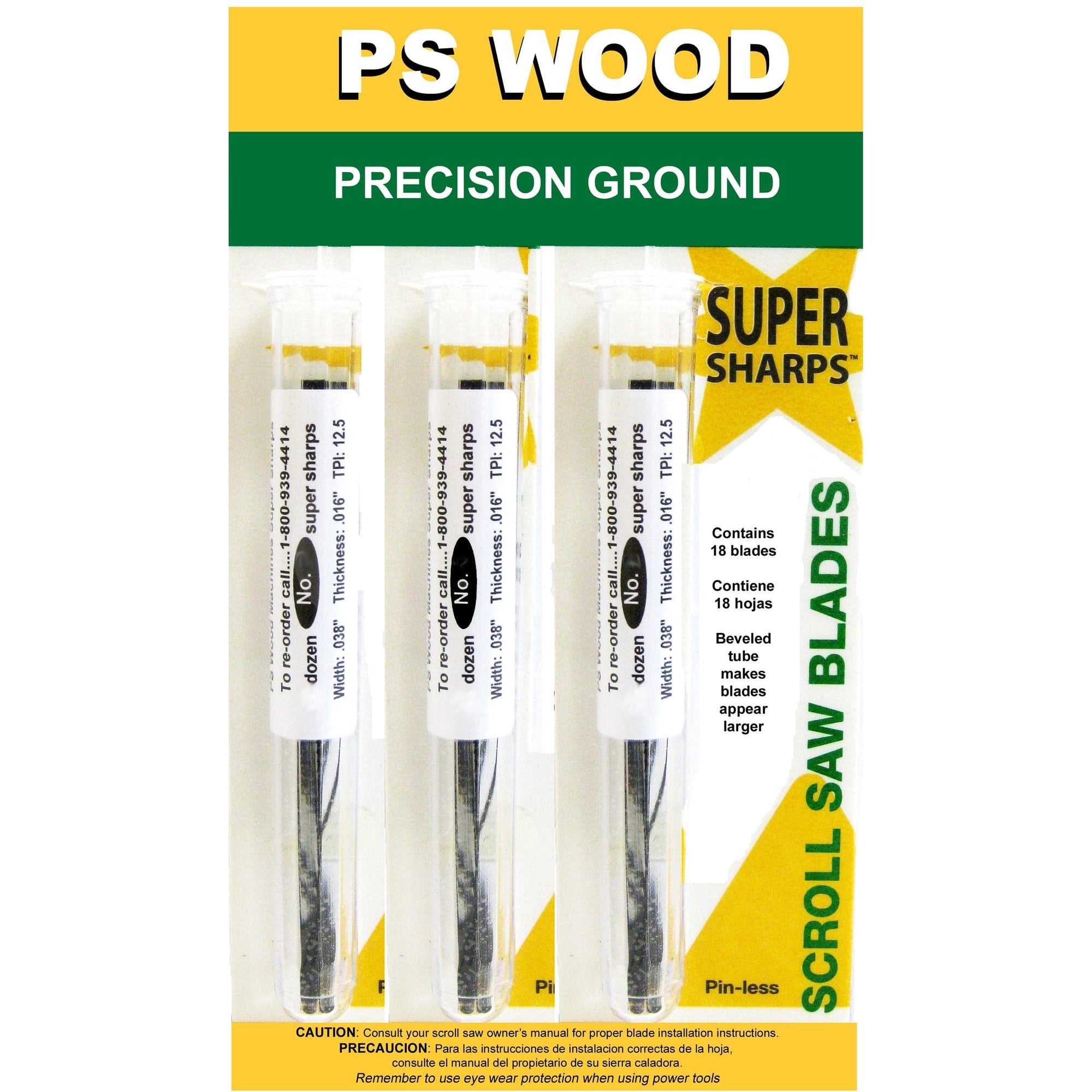 Super Sharps Variety Pack Scroll Saw Blade #7 x #5 x #2 Skip Tooth 6 Pack alt 0