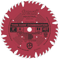 LU83R008 Industrial Thin Kerf Combination Blade with Red Perma-Shield, 8" diameter, 5/8" arbor alt 0