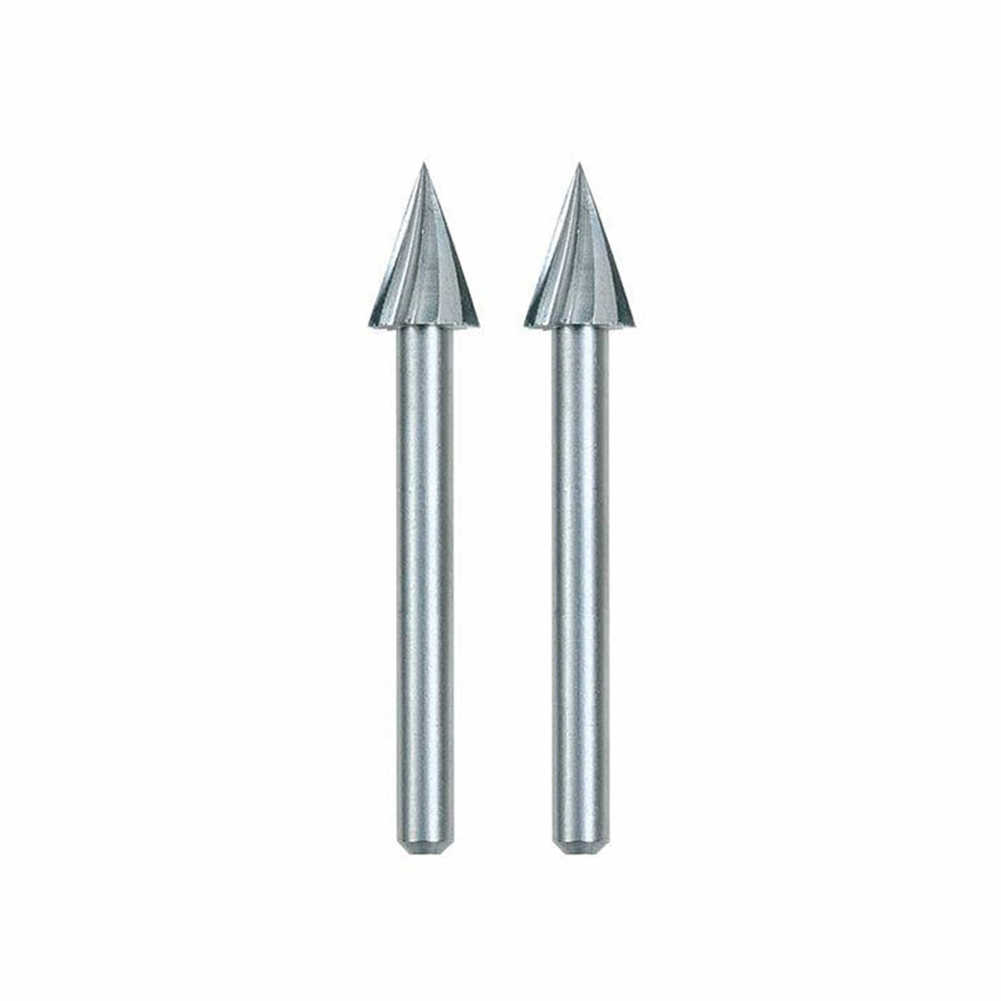 HSS Cutter Triangular Tip - 1/4" Diameter - 1/8" Shank - 2 Pack alt 125