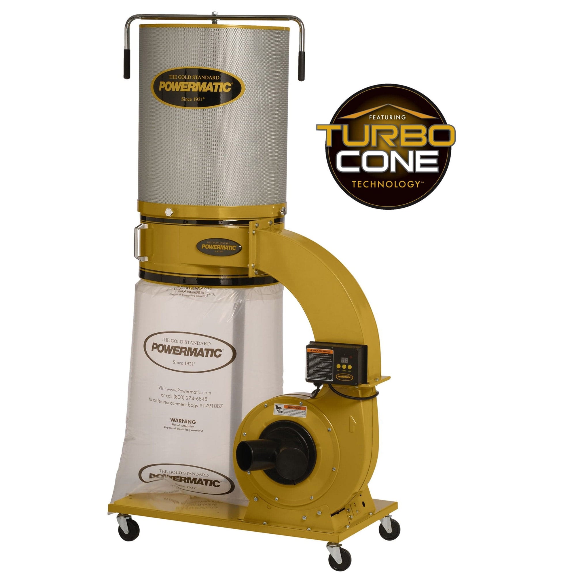 TurboCone Dust Collector with 2-Micron Canister Kit - 1-3/4 HP 1 Ph 115/230V - PM1300TX-CK alt 0