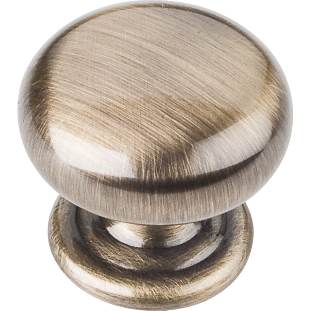 Florence Knob, 1-1/4" Dia.,  Brushed Antique Brass alt 0