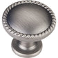 Lindos Round Knob, 1-1/4" Dia.,  Brushed Pewter alt 0