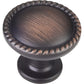 Lindos Round Knob, 1-1/4" Dia.,  Brushed Oil Rubbed Bronze alt 0