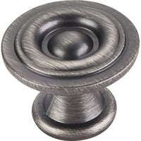 Syracuse Knob, 1-3/16" O.L., Brushed Pewter alt 0