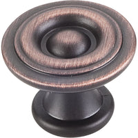 Syracuse Knob, 1-3/16" O.L., Brushed Oil Rubbed Bronze alt 0