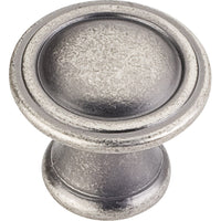 Cordova Knob, 1-3/16" Dia.,  Distressed Pewter alt 0
