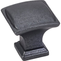 Annadale Square Pillow Top Knob, 1-1/4" O.L., Gun Metal alt 0