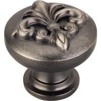 Lafayette Fleur-de-lis Knob, 1-3/8" Dia.,  Brushed Pewter alt 0