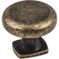 Belcastel 1 Knob, 1-3/8" Dia.,  Distressed Antique Brass alt 0