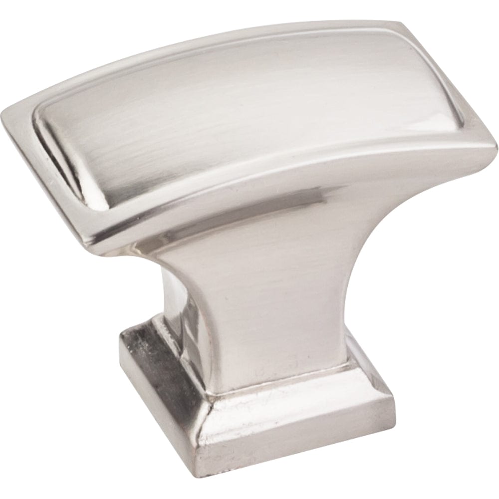 Annadale Rectangle Pillow Top Knob, 1-1/2" O.L., Satin Nickel alt 0