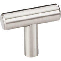 Naples "T" Knob, 1-9/16" O.L.,, Satin Nickel alt 0