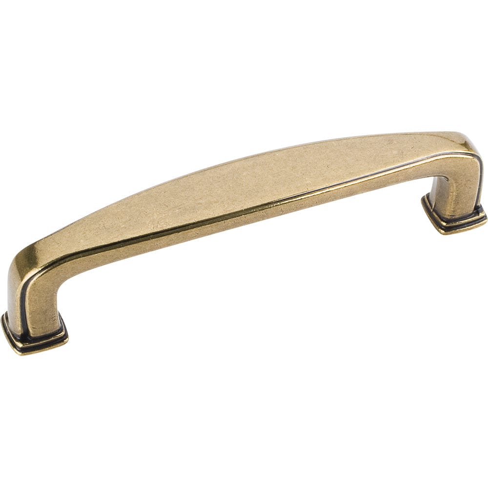 Milan 1 Plain Square Pull, 96 mm C/C,  Distressed Antique Brass alt 0