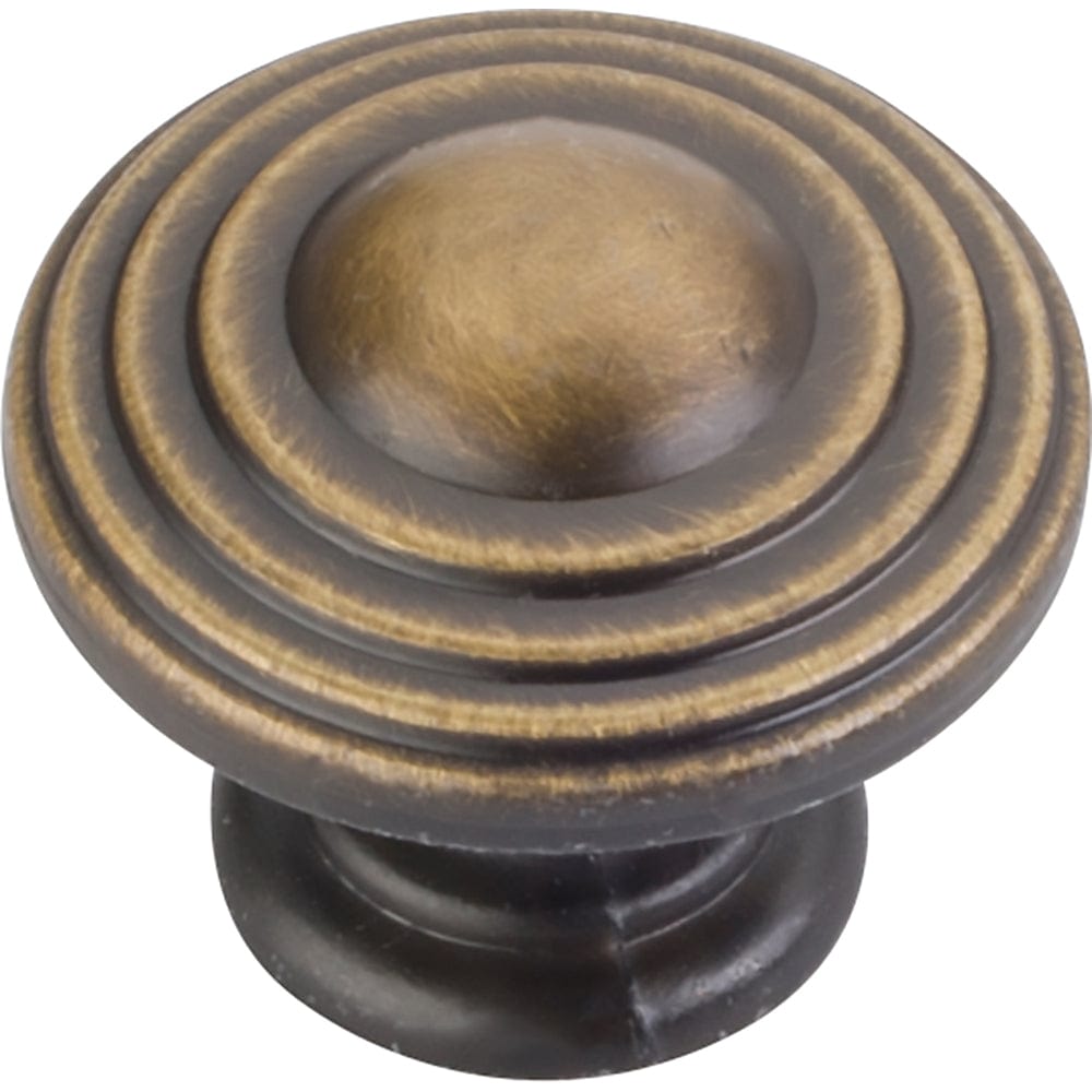 Bremen 2 Stacked Knob, 1-1/4" Dia.,  Antique Brushed Satin Brass alt 0