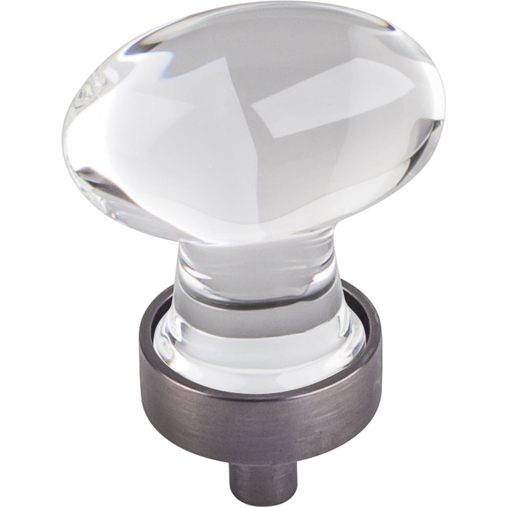 Harlow Small Football Glass Knob, 1-1/4" O.L.,  Brushed Pewter alt 0