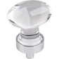 Harlow Small Football Glass Knob, 1-1/4" O.L.,  Polished Chrome alt 0