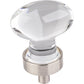 Harlow Small Football Glass Knob, 1-1/4" O.L.,  Satin Nickel alt 0